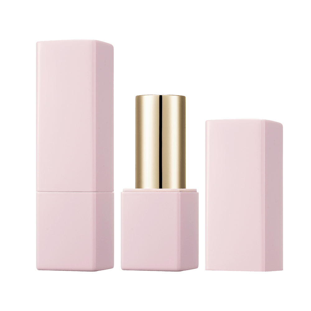 Empty bright pink magnet aluminum square lipstick tube HL8339