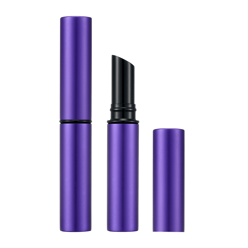 Empty purple airtight round lipstick tube HL8425