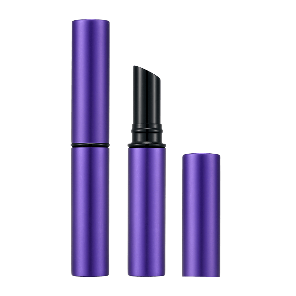 Empty purple airtight round lipstick tube HL8425