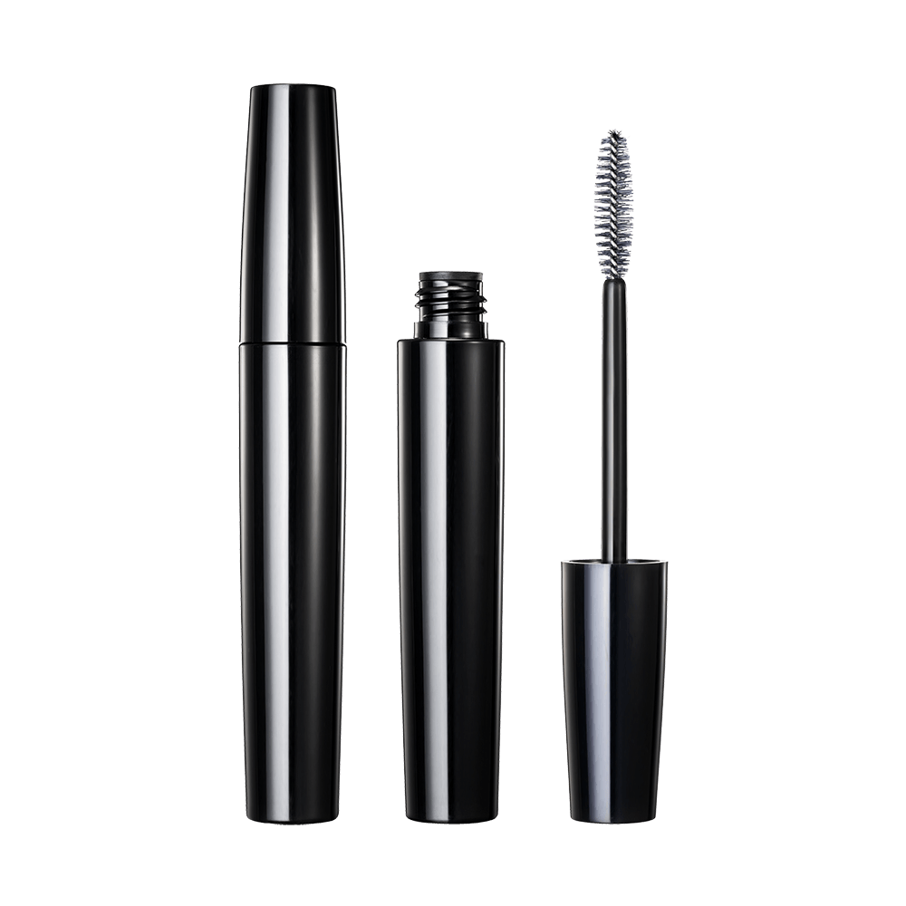 Electroplating bright silver 4ML small capacity straight round plastic bottle mascara tube HM1176