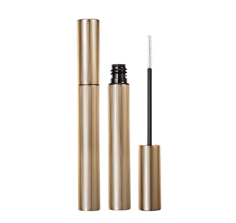 In addition to preventing the volatilization and drying of substances, what other possible advantages or features does the empty aluminum mascara tube have?