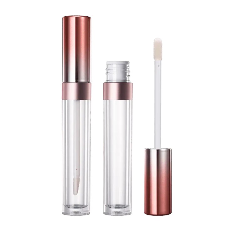 What are the differences between ABS and PETG empty lip gloss tubes in terms of environmental performance?