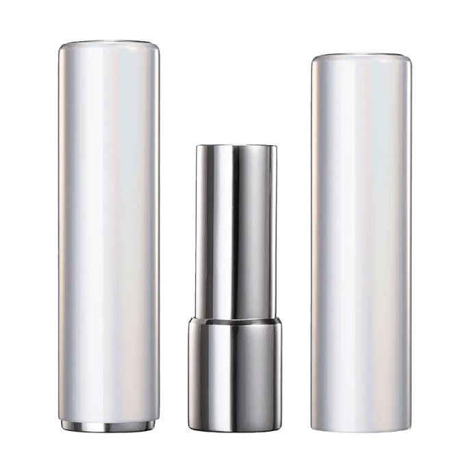 Is the 3.8g Empty Silver White Button Round Lipstick Tube prone to wear or fading during long-term use?